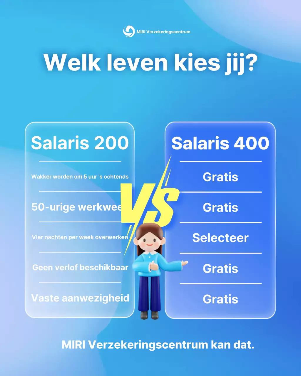 Advertentie voor selectie van moderne werkplekken in hemelsblauw