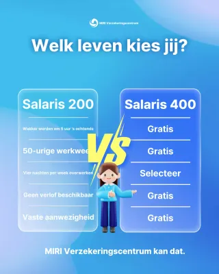 Advertentie voor selectie van moderne werkplekken in hemelsblauw