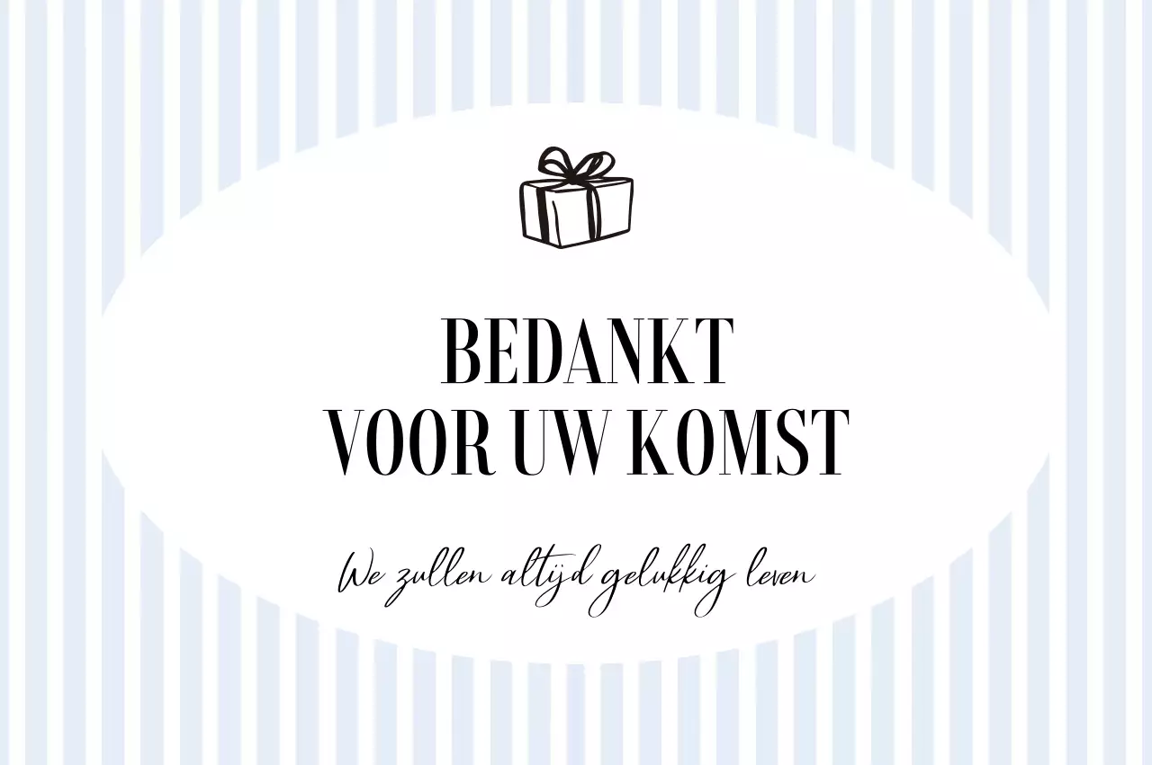 Hemelsblauw eenvoudig jubileumcadeau