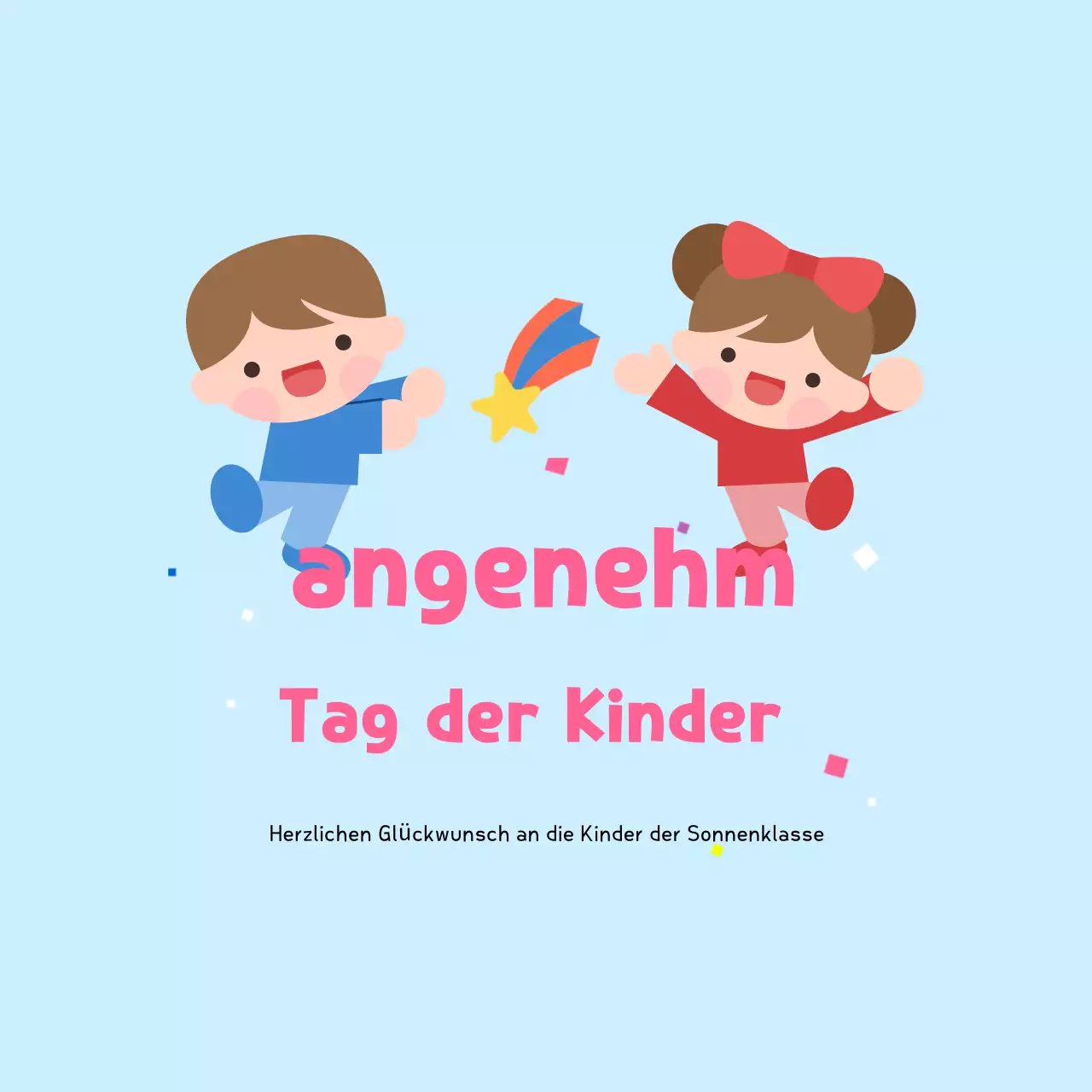 Himmelblaue süße Kindertagsfeier