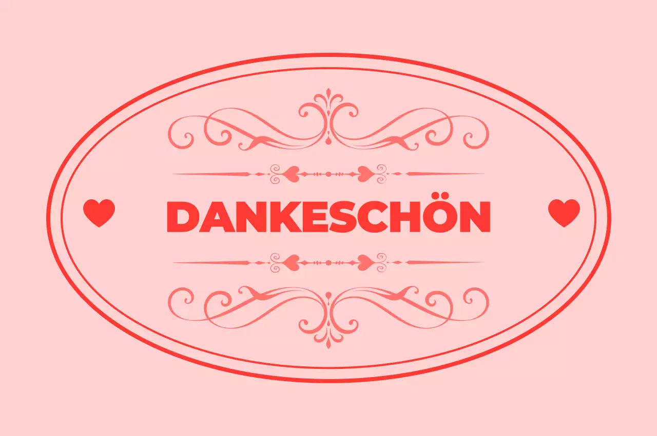 Rosa einfacher Dankesbrief