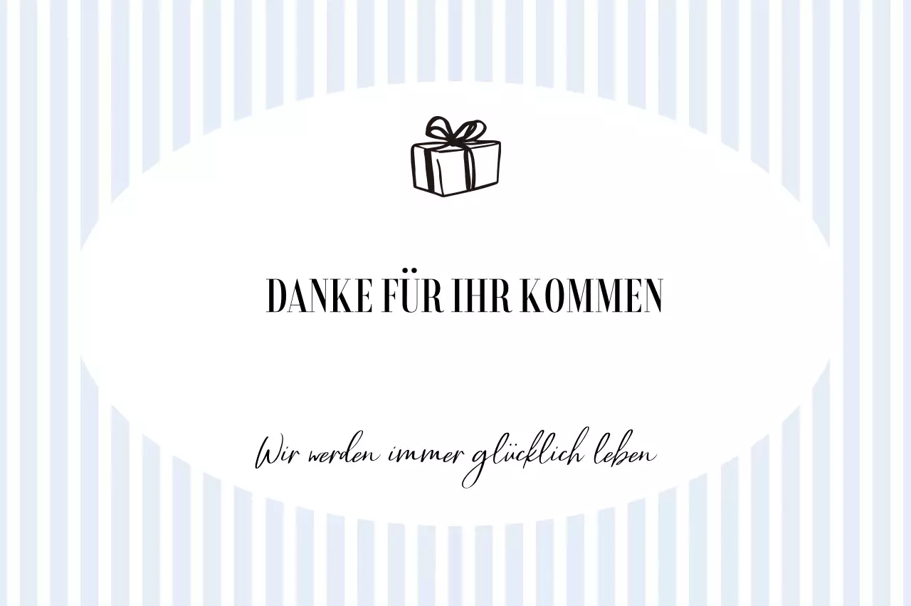 Himmelblaues, schlichtes Jubiläumsgeschenk