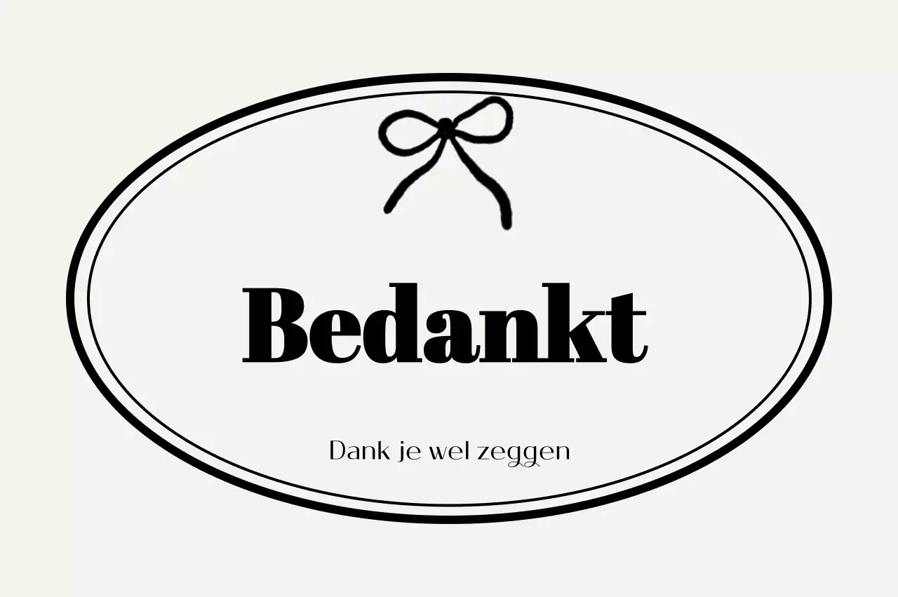 Ivoren eenvoudige bedankbrief