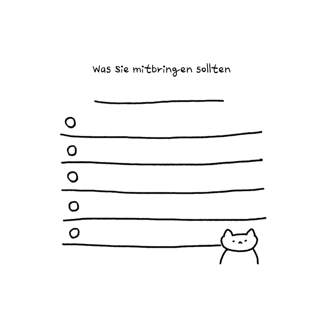 Schwarzes Memo mit einfachem Vorbereitungsleitfaden