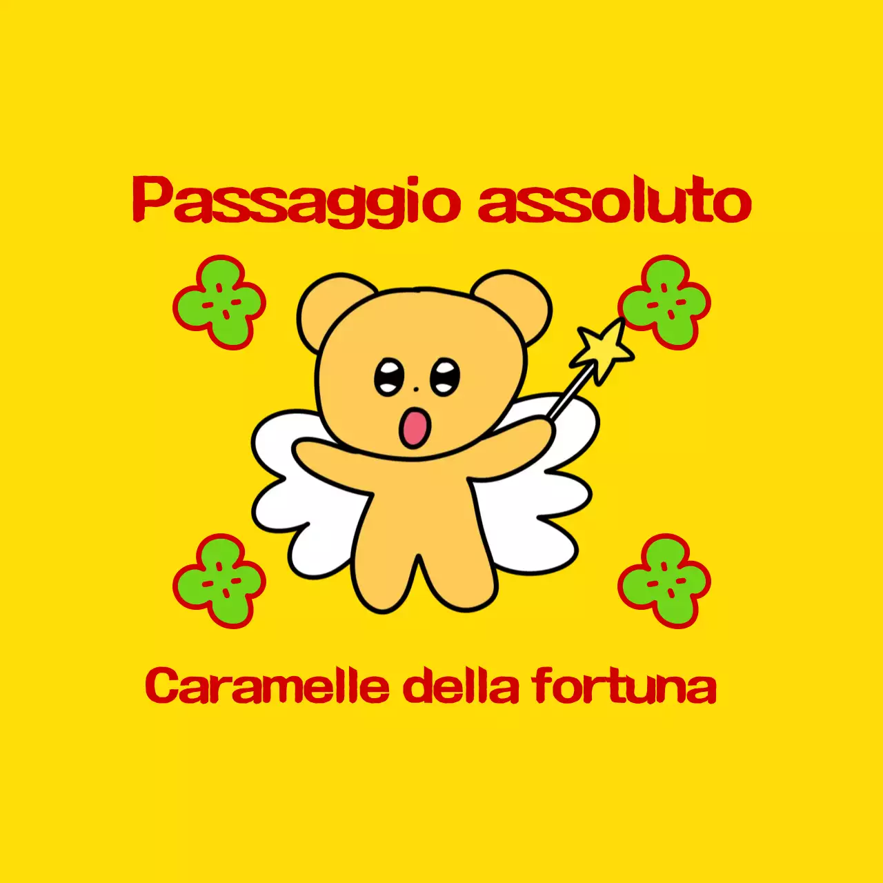 Meme fortunato kitsch giallo
