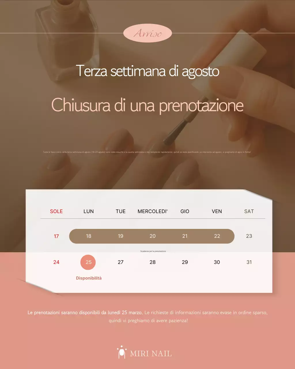 Guida alla prenotazione Beige Simple