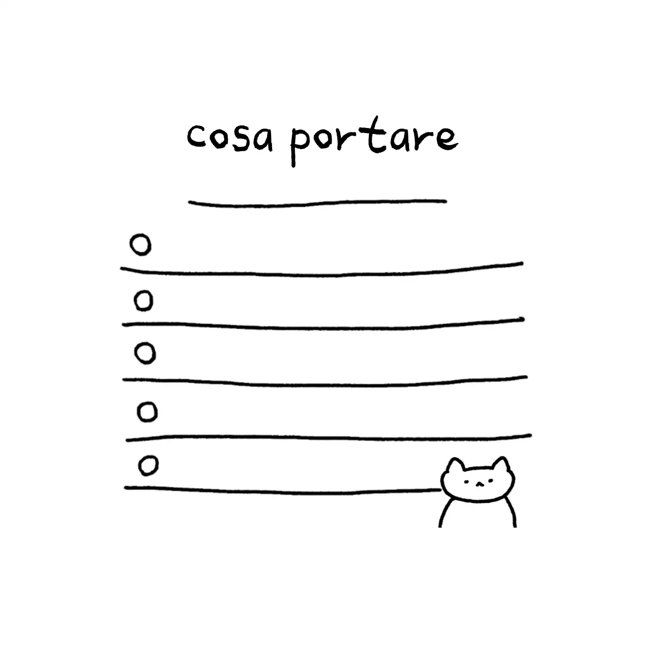 Promemoria semplice per la guida alla preparazione nera