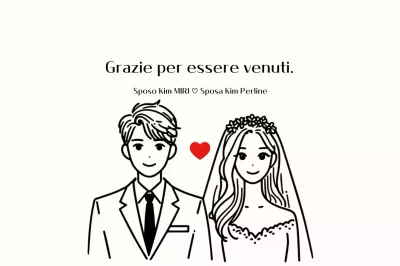 Grazie per il matrimonio semplice in avorio