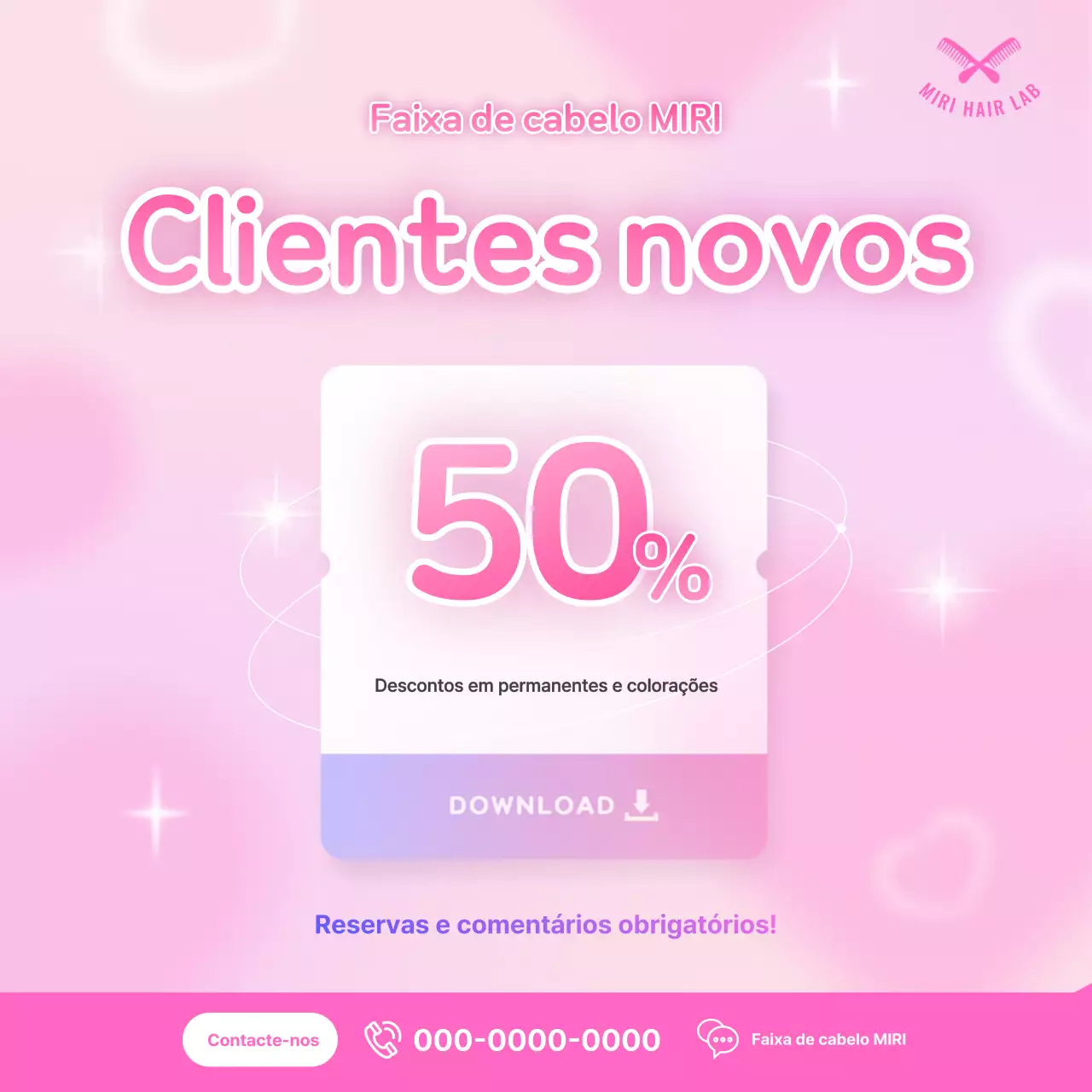 Promoção do Salão de Beleza Pink Clean