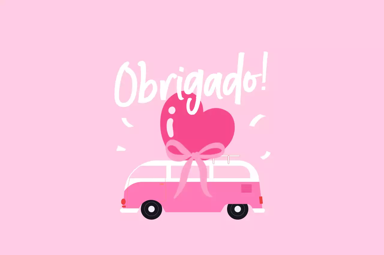 Pink Baby Obrigado Saudações