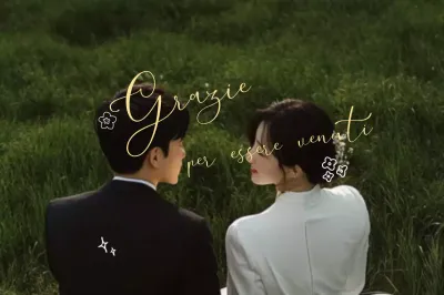 Invito di nozze elegante verde