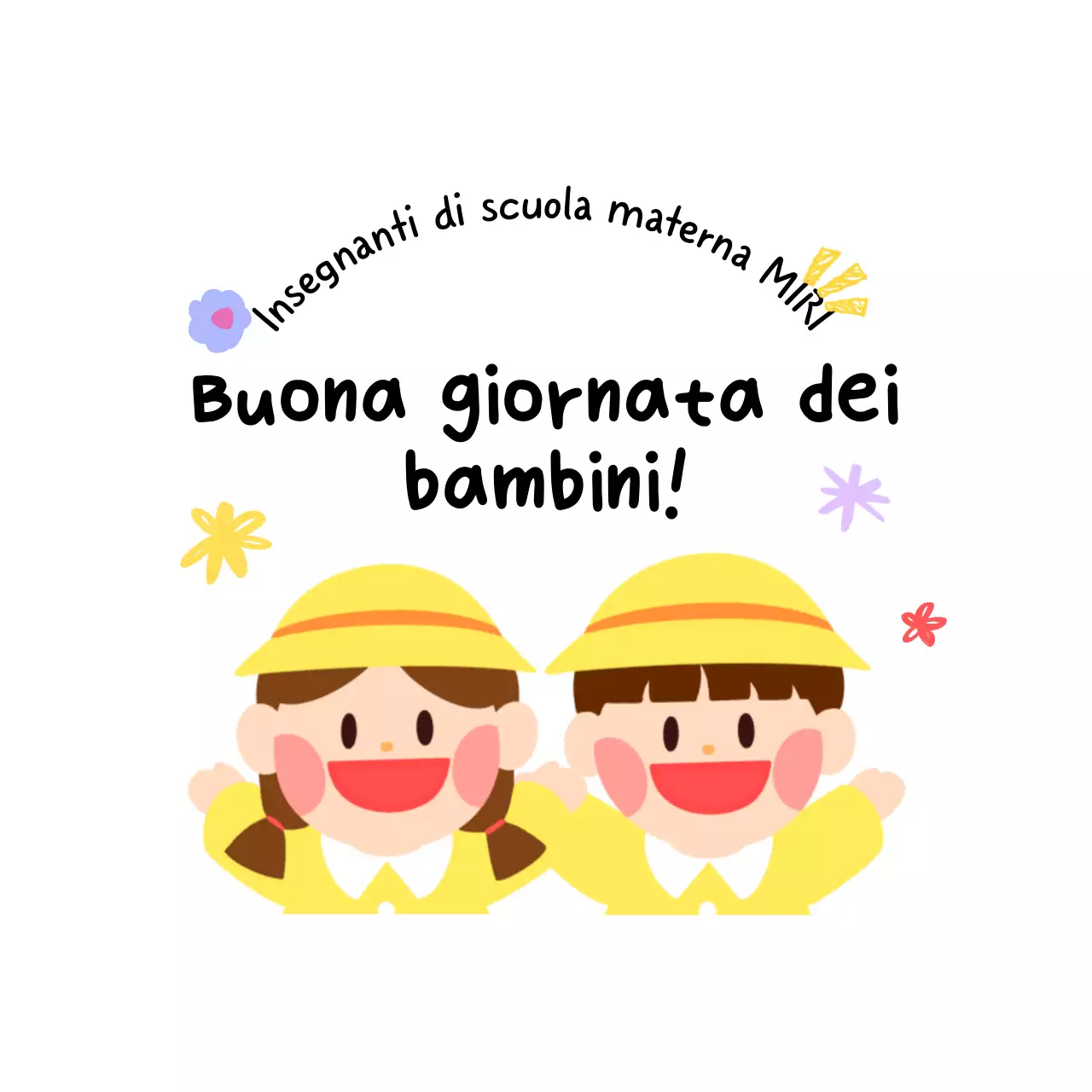 Festa dei bambini gialla e carina