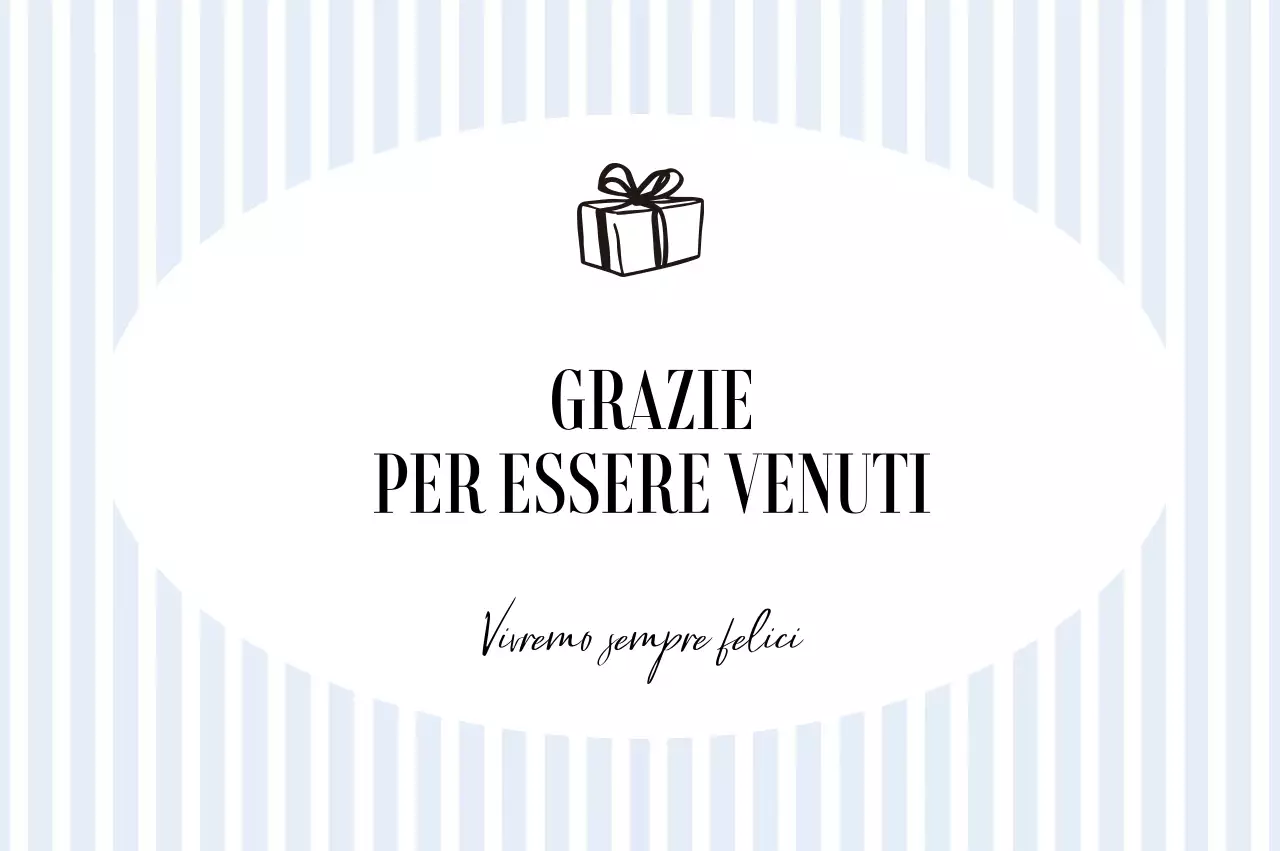 Regalo di anniversario semplice azzurro cielo