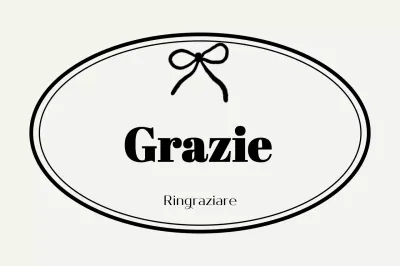 Lettera di ringraziamento semplice in avorio