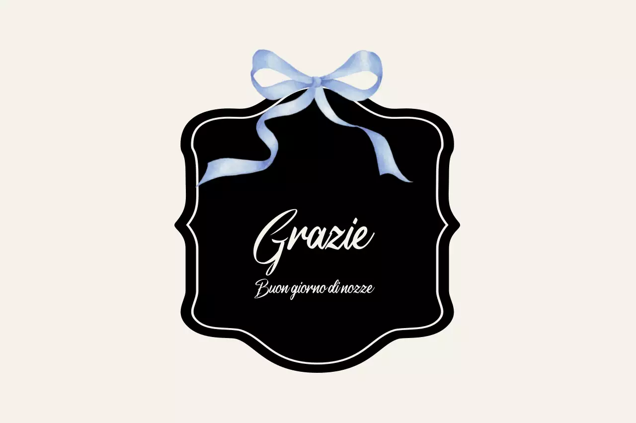 Grazie per il matrimonio semplice e nero