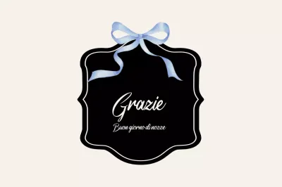 Grazie per il matrimonio semplice e nero