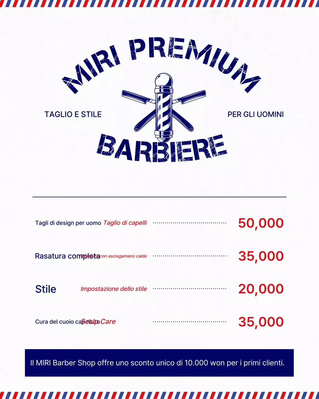 Guida Blue Vintage Barbershop