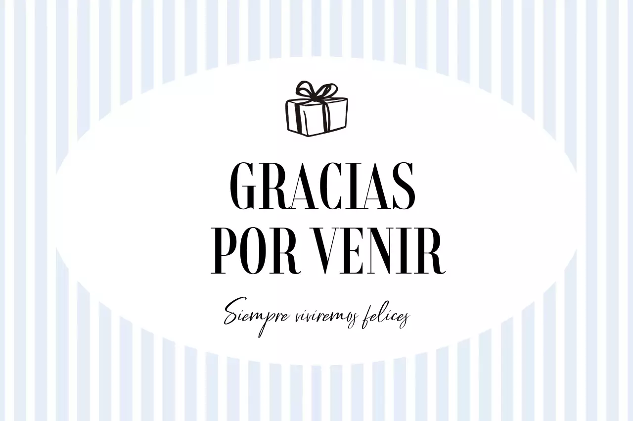 Regalo de aniversario sencillo en color azul cielo