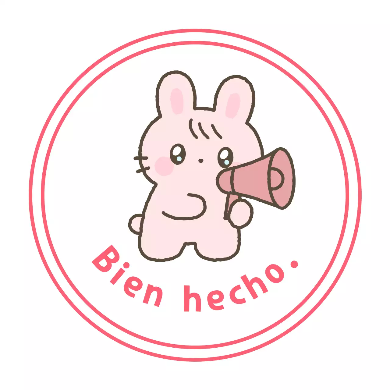 Pegatinas rosas de bebé animando