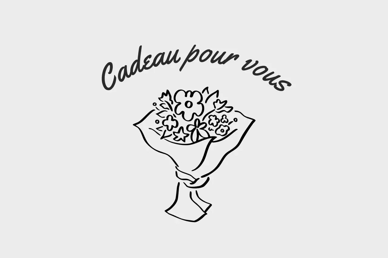 Carte postale cadeau minimaliste grise