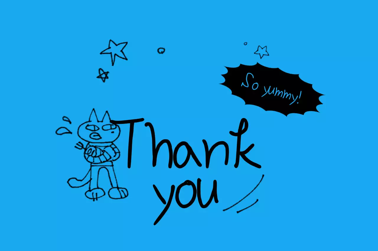 Sky blue cute cartoon postcard