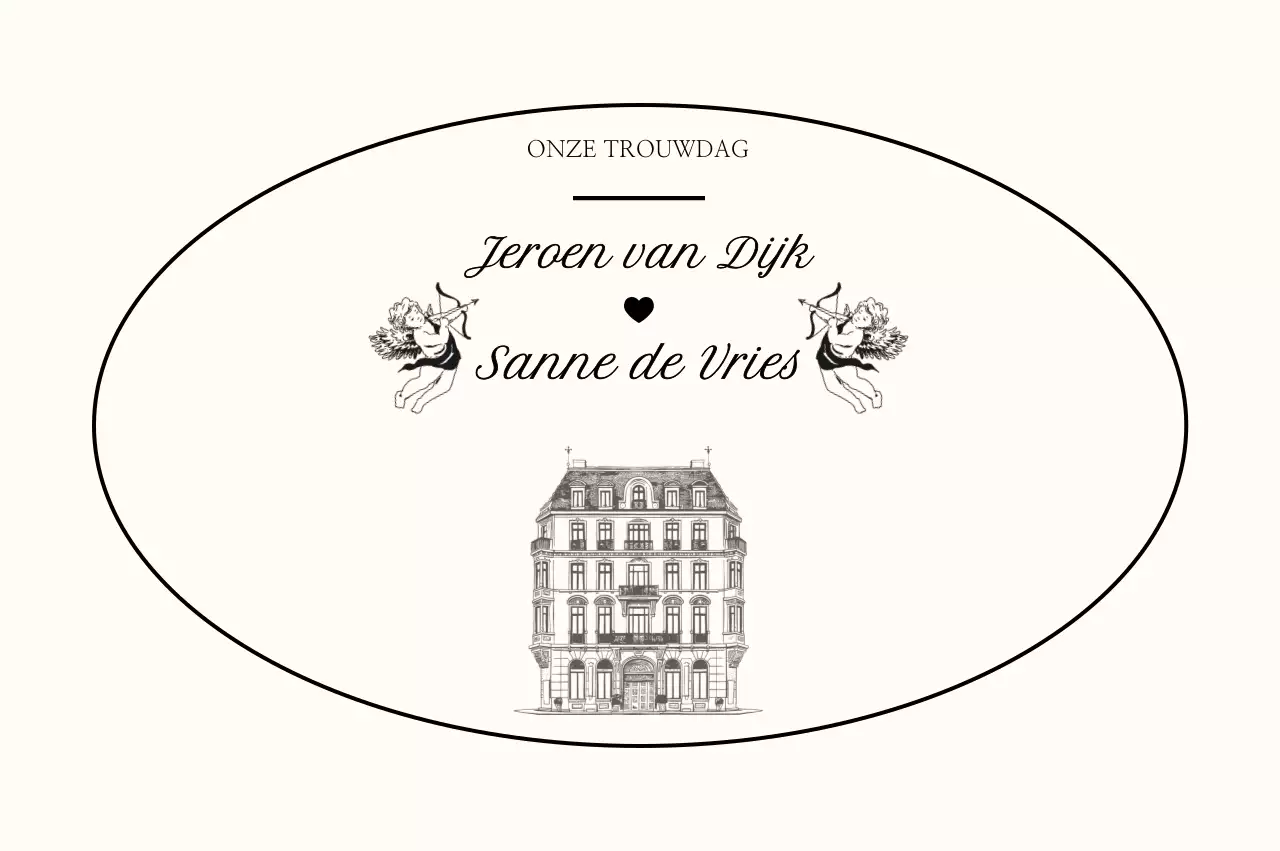 Ivoor eenvoudige huwelijksuitnodiging