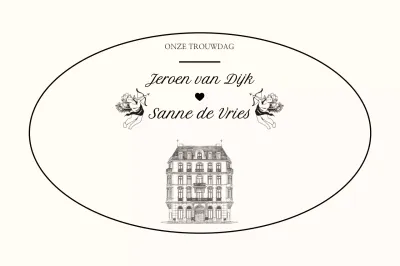 Ivoor eenvoudige huwelijksuitnodiging