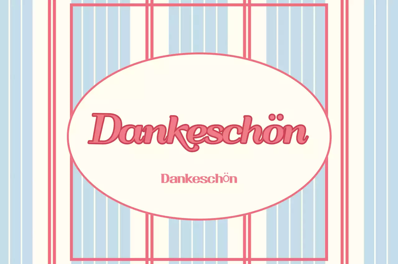 Blaue Vintage Dankeskarte