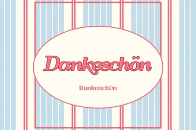 Blaue Vintage Dankeskarte