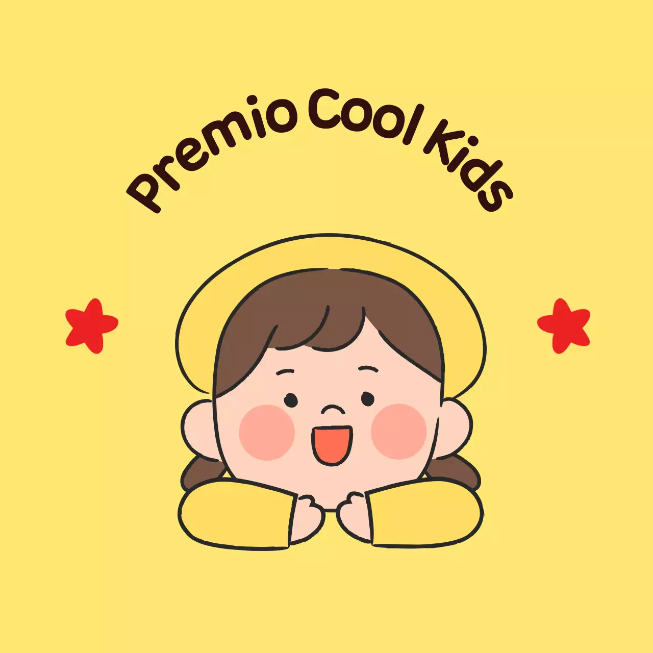 Premio amarillo lindo del Día del Niño