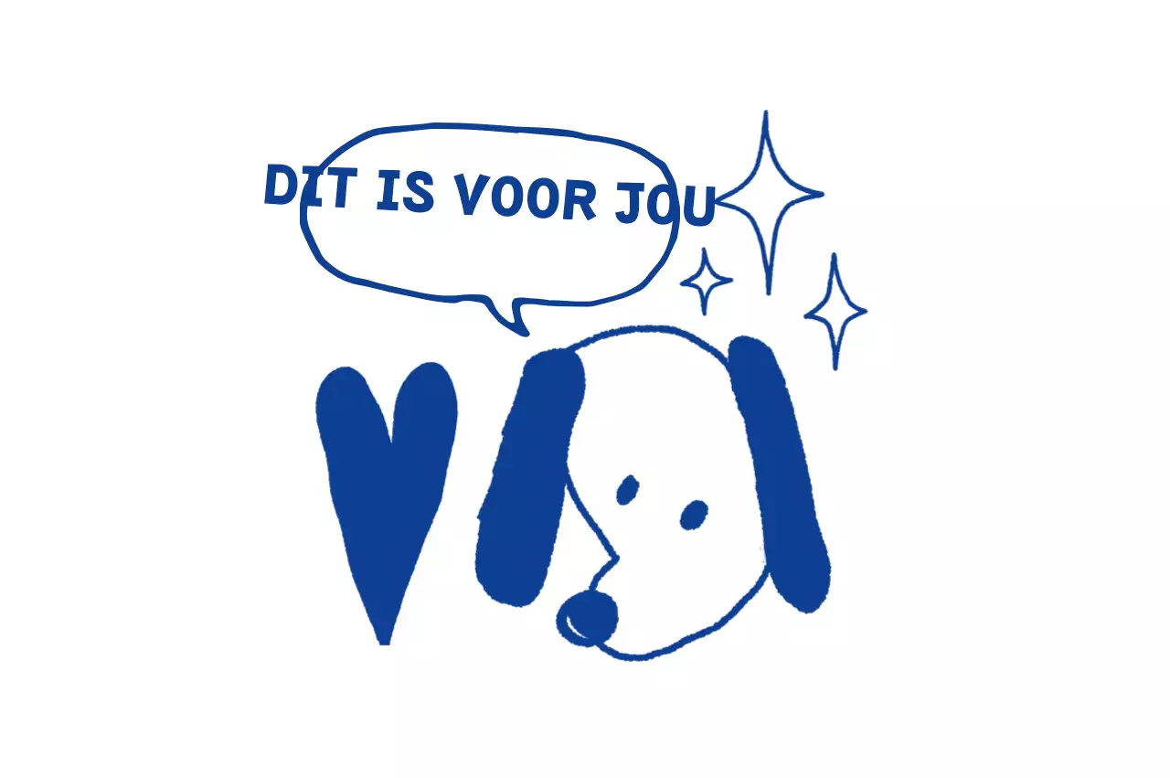 Blauwe eenvoudige huisdiersticker