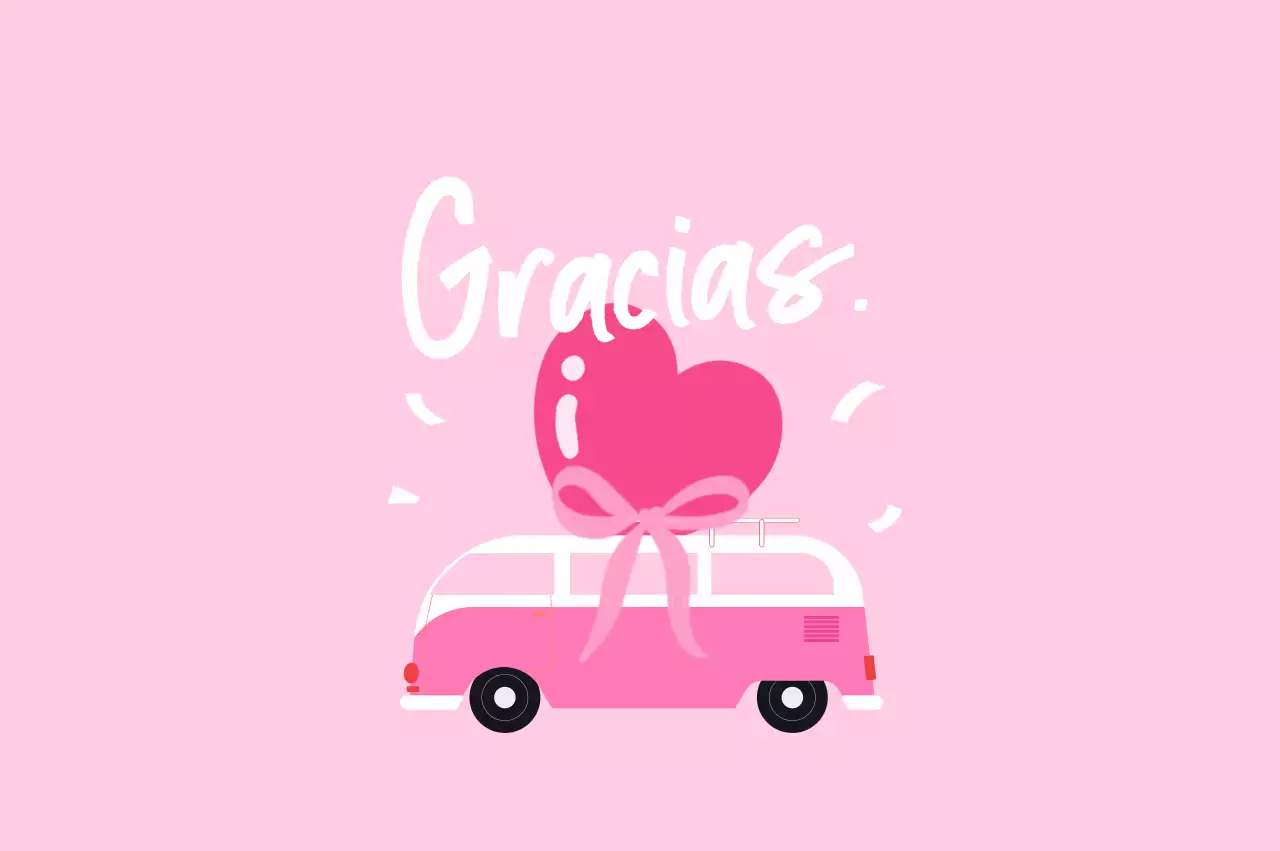 Saludos de agradecimiento de Pink Baby