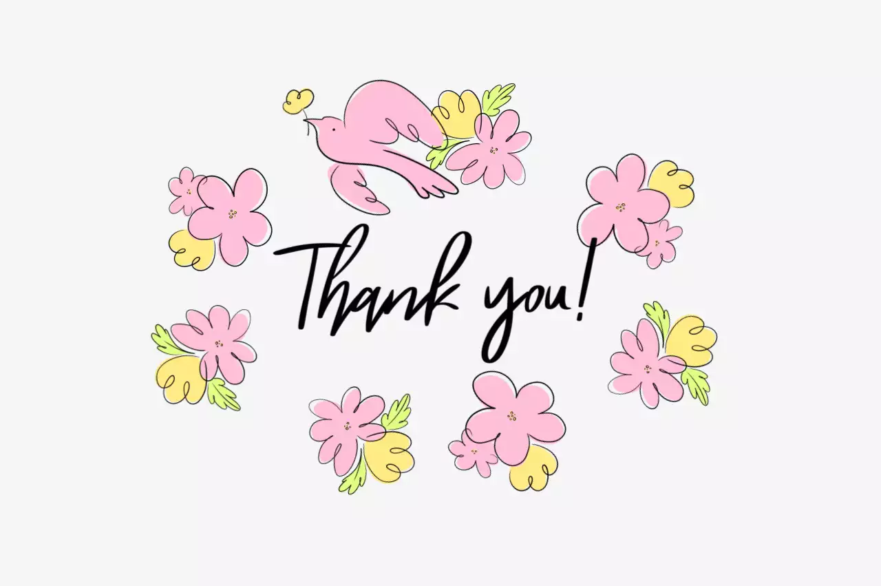 Pink Baby Thank You Postcard