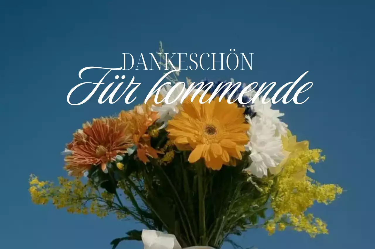 Blaue einfache Dankeskarte