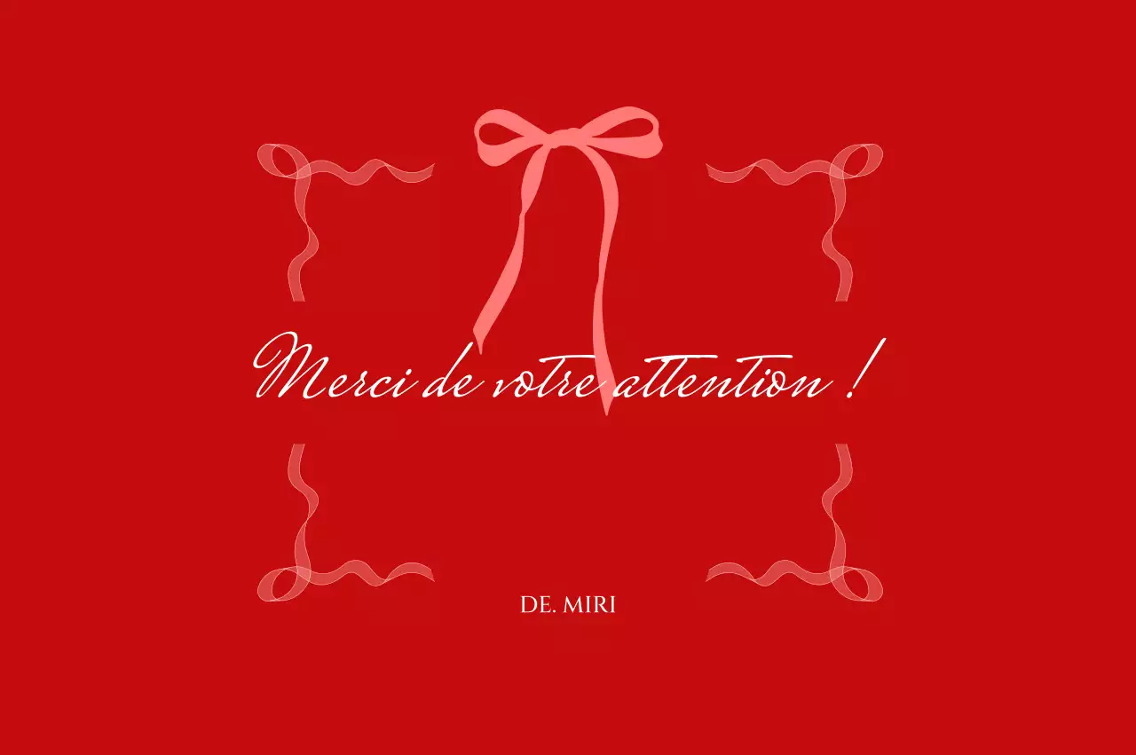 Message de remerciement simple et rouge