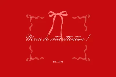 Message de remerciement simple et rouge