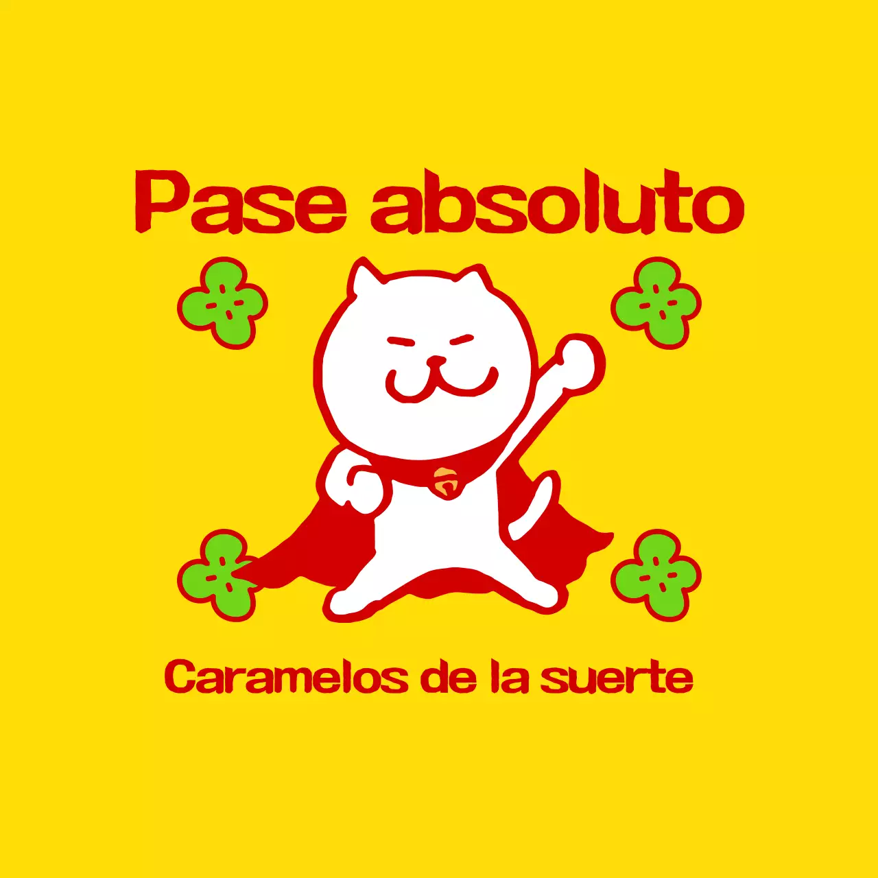 Meme de la suerte del kitsch amarillo