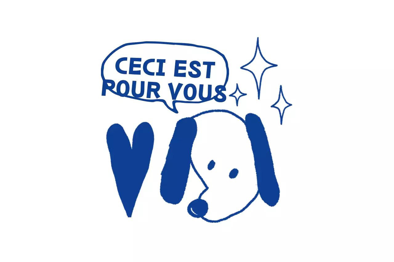Autocollant bleu simple pour animaux de compagnie