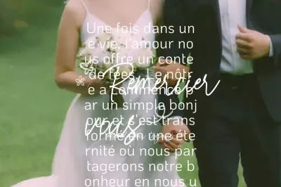 Merci pour un mariage élégant et vert