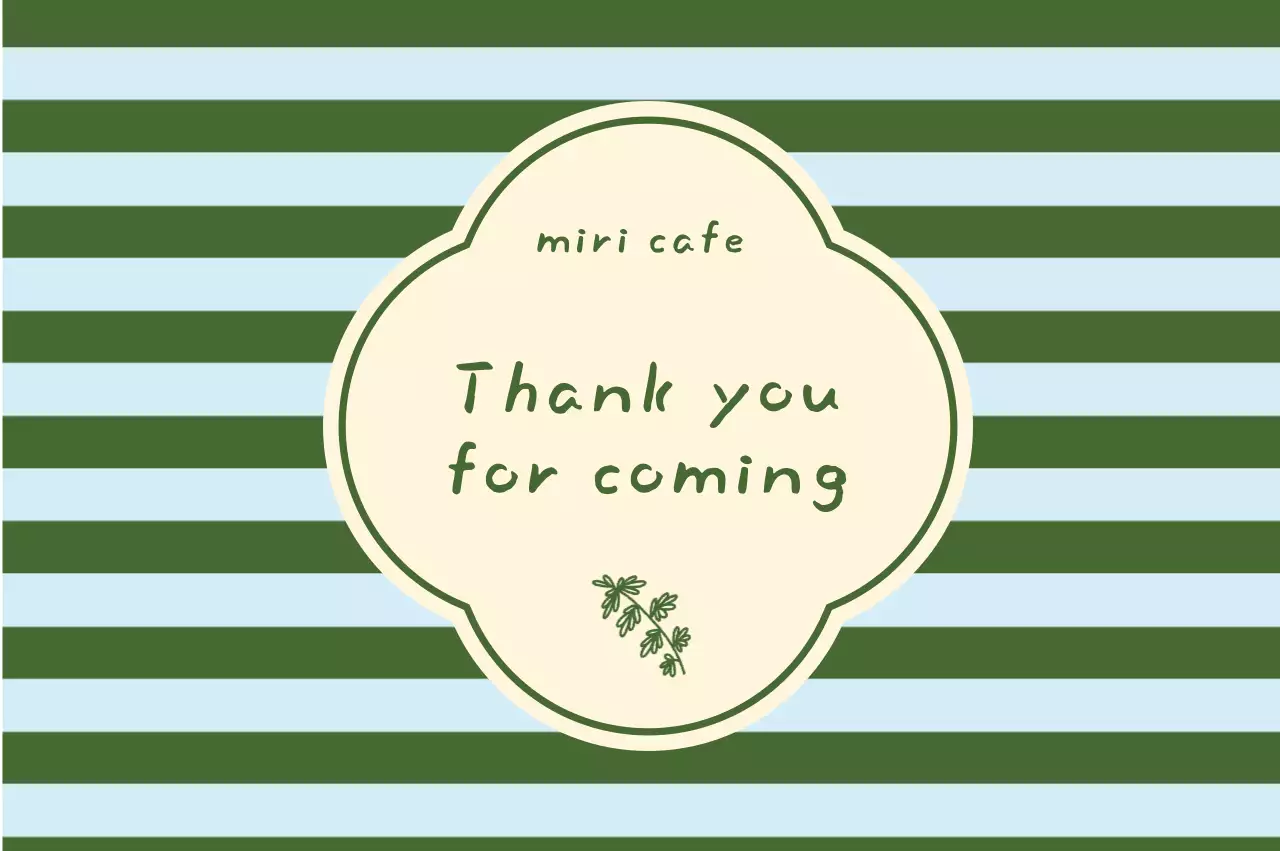 Khaki Simple Thank You Postcard