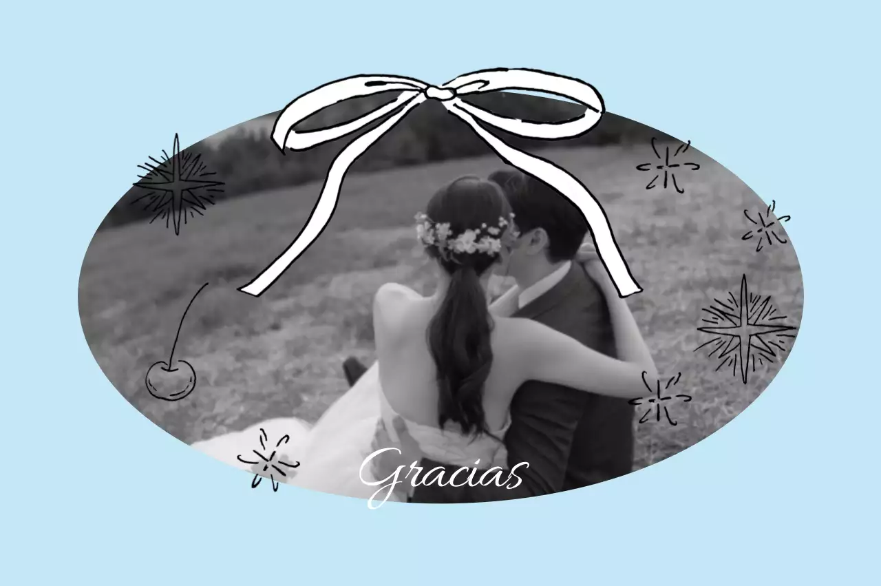 Recuerdo de boda sencillo en color azul cielo