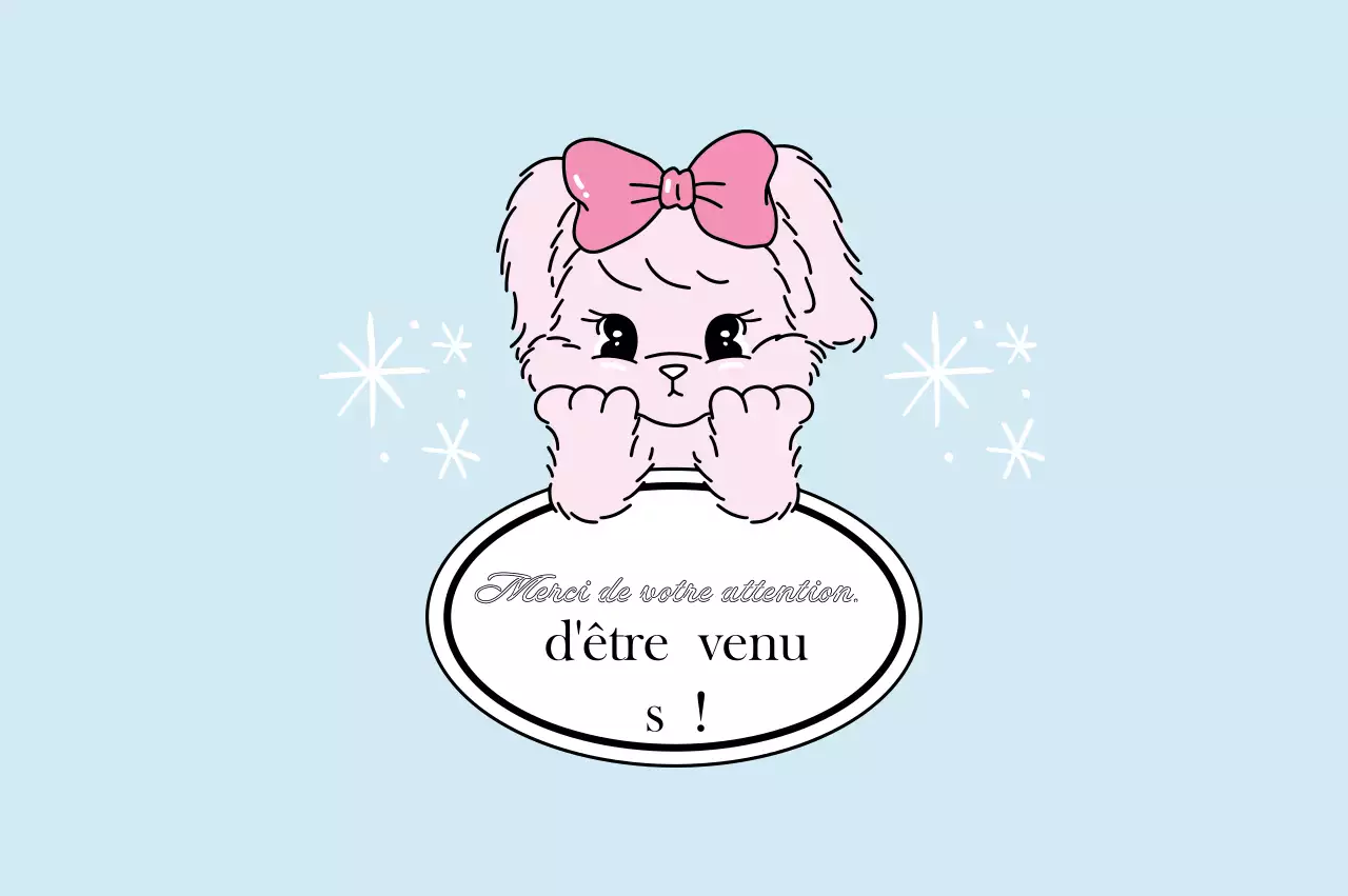 Jolie note de remerciement bleu ciel