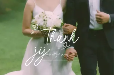 Groene elegante bruiloft bedankje