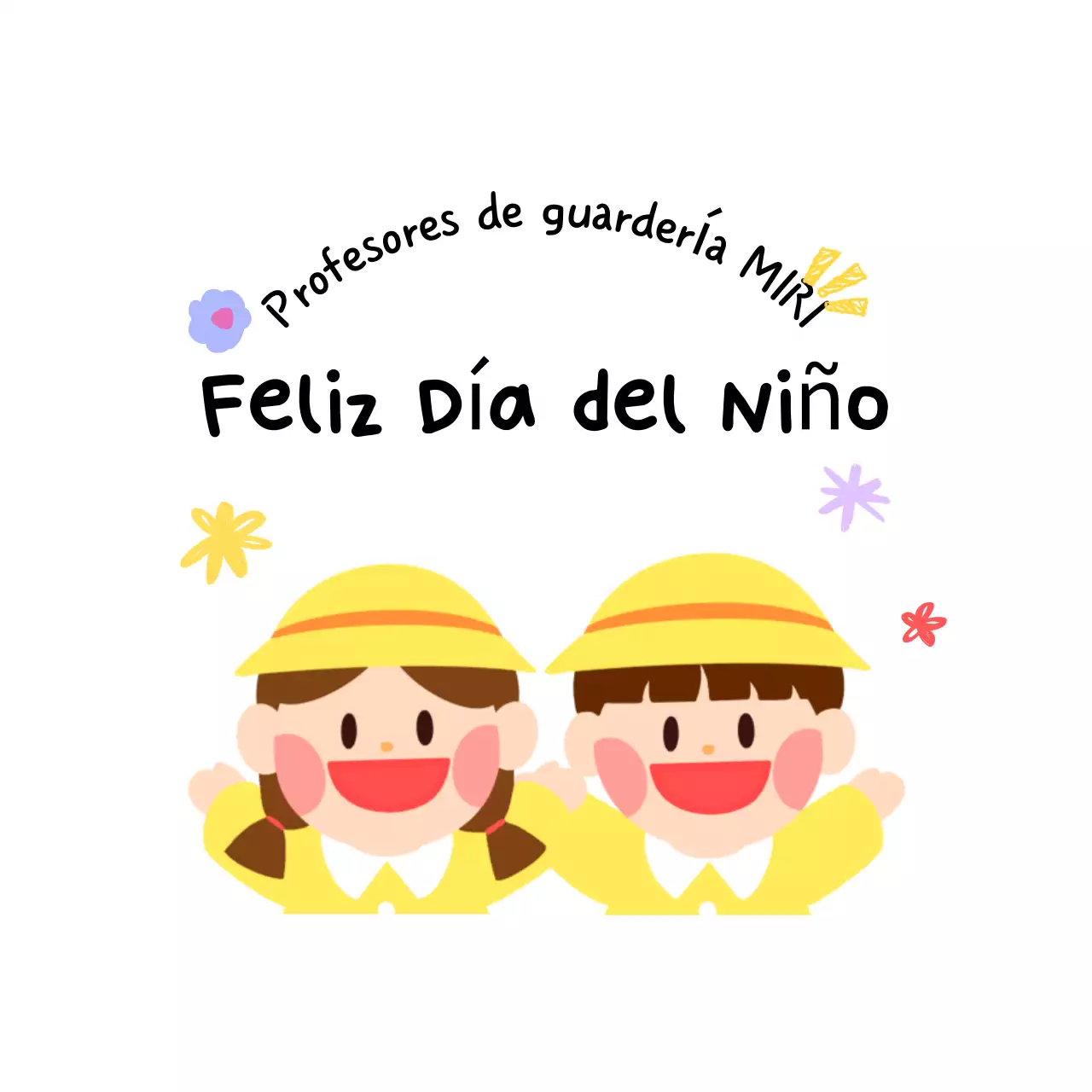 Festival del Día del Niño amarillo y lindo