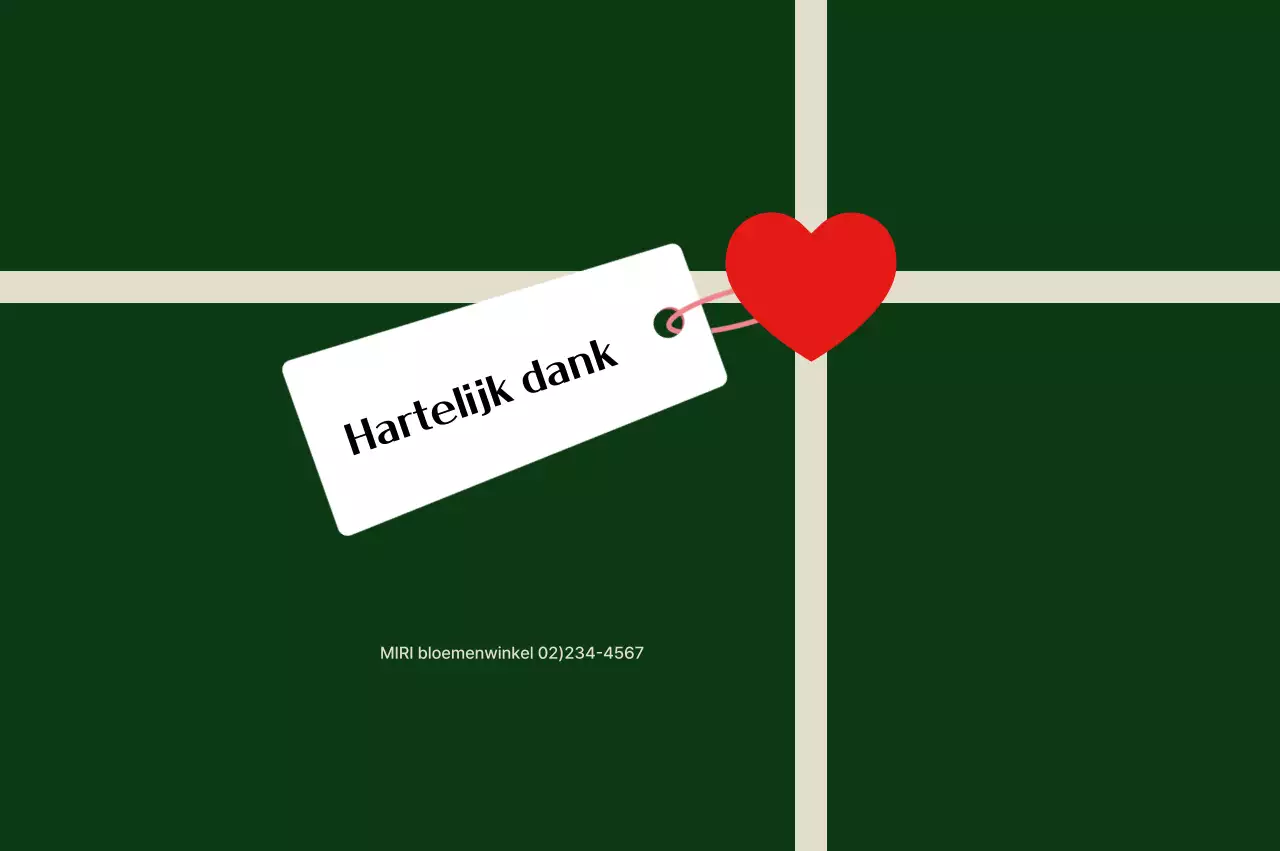 Khaki Eenvoudige Bedankkaart