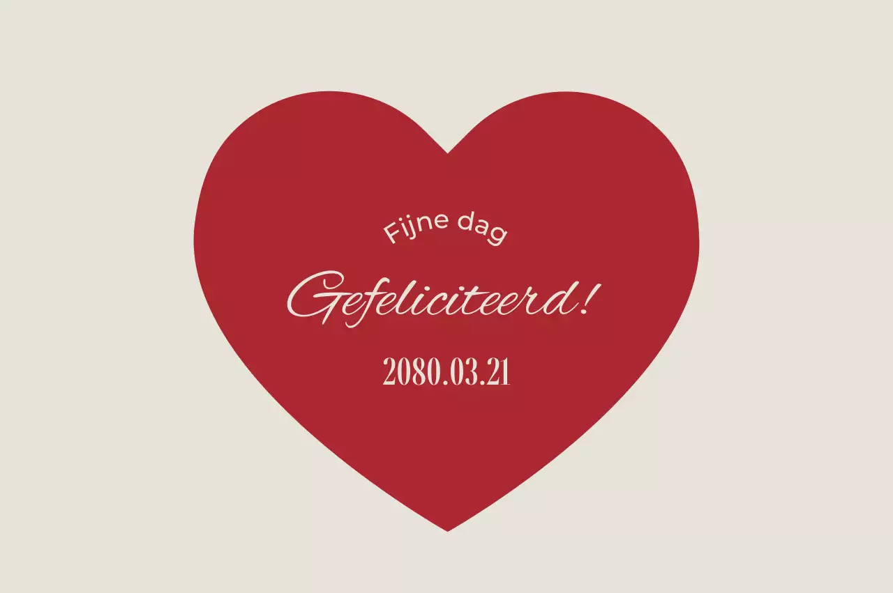 Rode Eenvoudige Viering Jubileum