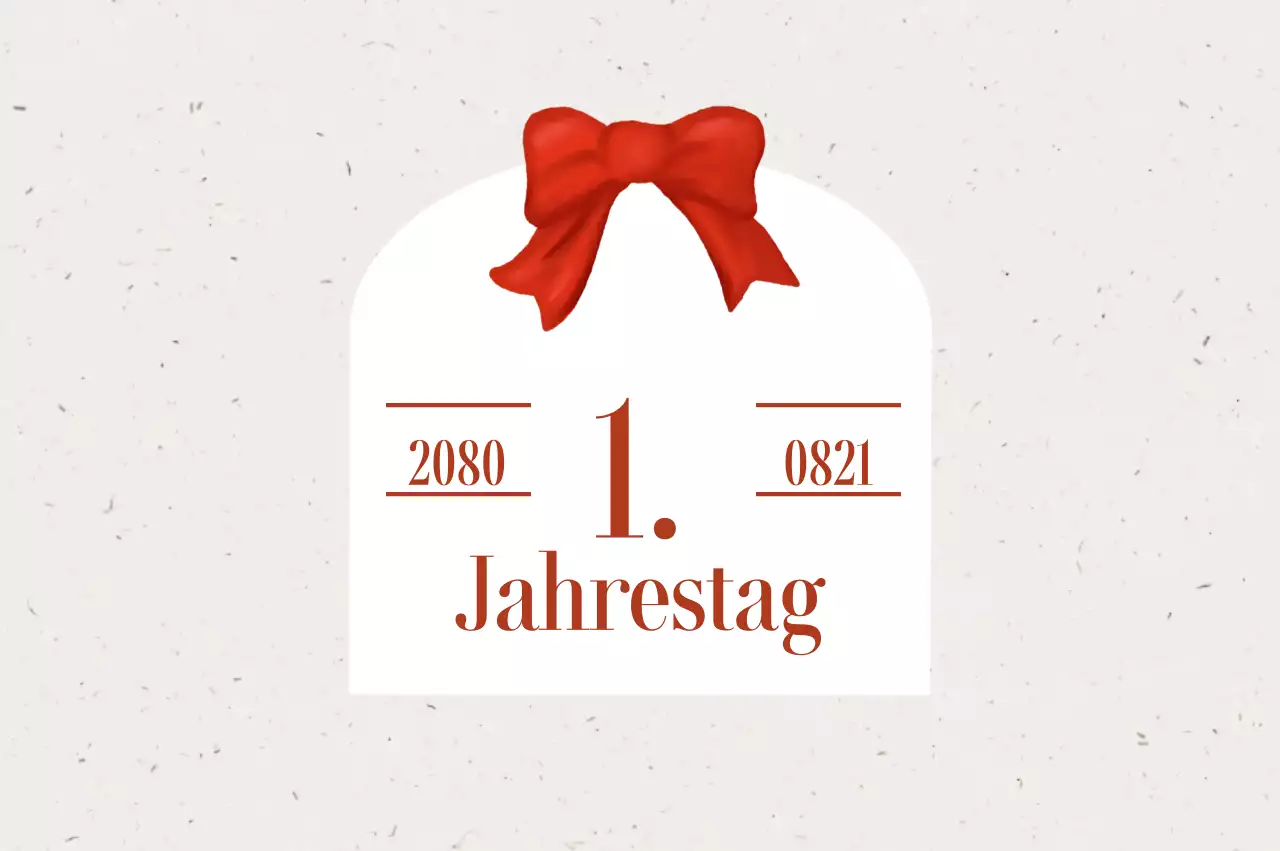 Rotes einfaches Gedenkereignis