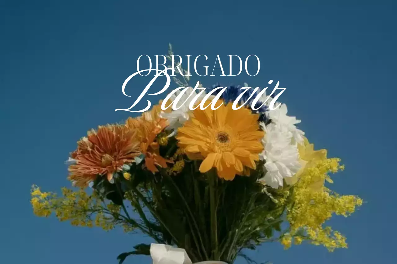 Cartão de agradecimento simples azul