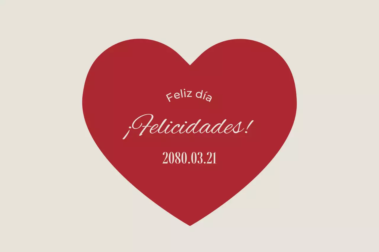 Celebración sencilla roja Aniversario