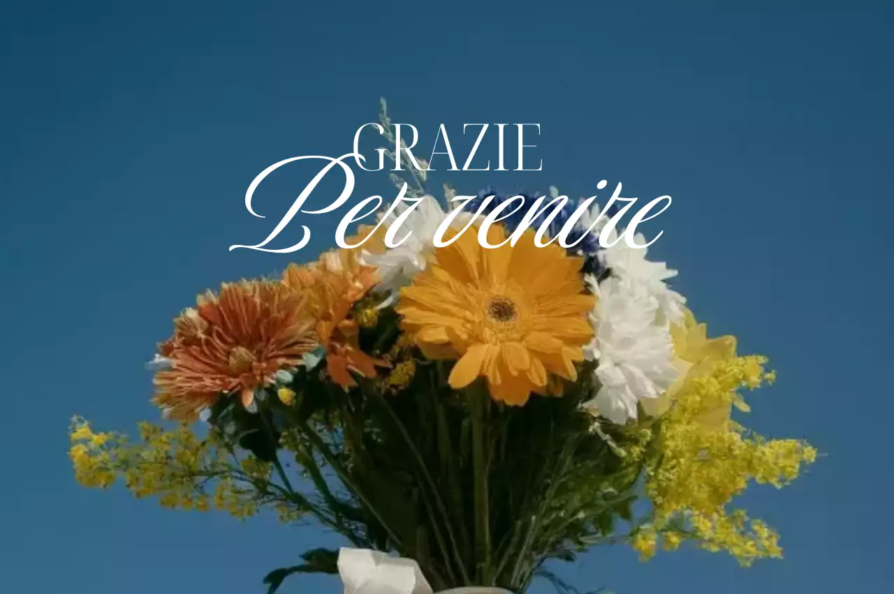 Biglietto di ringraziamento semplice blu